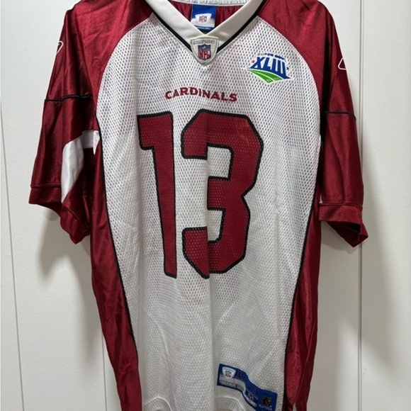 Kurt Warner #13 Arizona Cardinals Super Bowl 43 Reebok NFL Jersey Size Medium